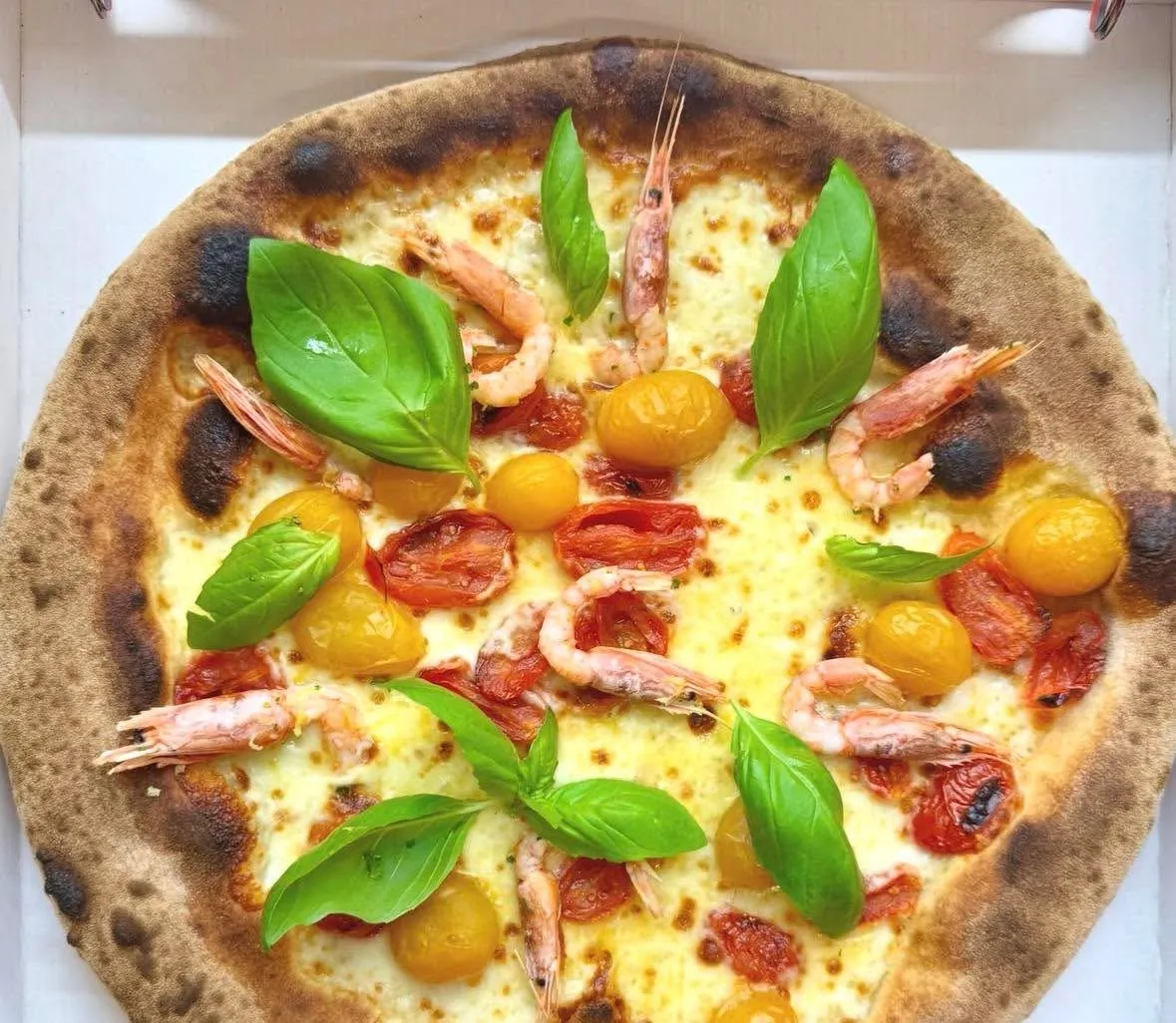Pizza datterino gamberi